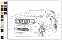 Jeep renegade — розфарбуй за номерами