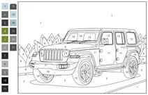 Jeep wrangler — розфарбуй за номерами