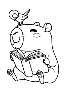 Капібара з книгою