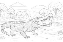 Kaprosuchus in the swamp