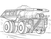 Кар’єрний самоскид caterpillar