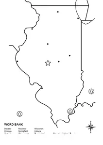 Карта штату іллінойс із завданнями