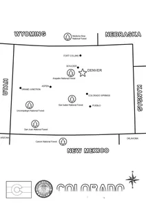 Карта штату колорадо