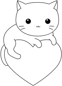 Каваї кошеня на серці