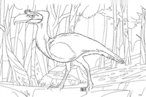 Kelenken in the forest
