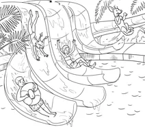 Kids at the water park