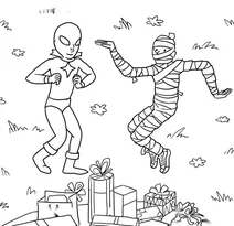 Kids in costume party