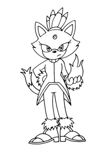 Blaze the cat and fire
