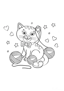 Розмальовки кота, кішки, кошенят
