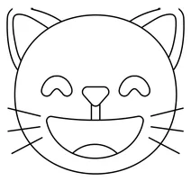 Кіт усміхнений з усміхненими очима emoji