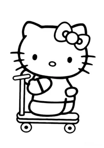 Kitty катається на скейті