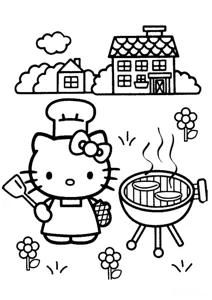 Kitty пече коржі