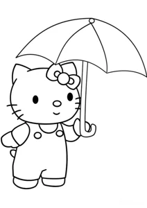 Kitty з новою парасолькою