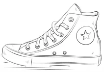 Класичні чорно-білі кеди converse