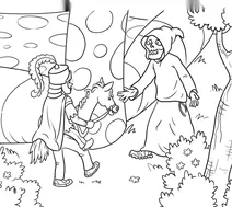 Knight and skeleton at the party