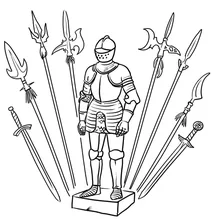 Knight armor in museum display