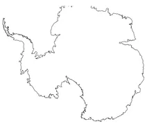 Контурна карта антарктиди
