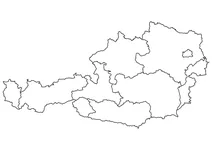 Контурна карта австрії з регіонами