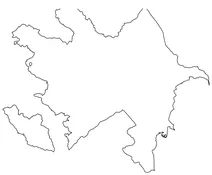 Контурна карта азербайджану