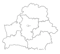 Контурна карта білорусі з регіонами
