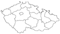 Контурна карта чехії з регіонами