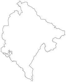 Контурна карта чорногорії