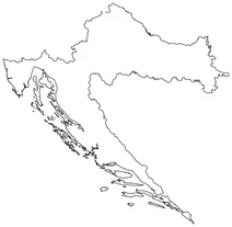 Контурна карта хорватії