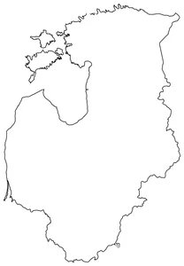 Контурна карта країн балтії