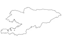 Контурна карта киргизстану