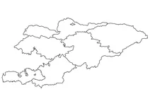 Контурна карта киргизстану з регіонами