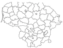 Контурна карта литви з регіонами