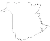Контурна карта нью-брансвік