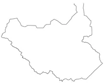 Контурна карта південного судану