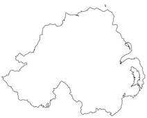 Контурна карта північної ірландії