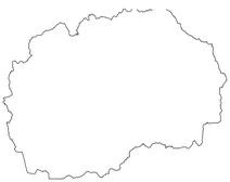 Контурна карта північної македонії