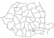 Контурна карта румунії з регіонами