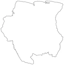 Контурна карта сурінаму