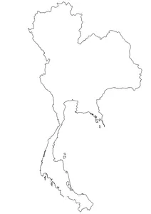 Контурна карта таїланду