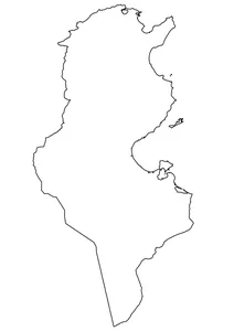 Контурна карта тунісу