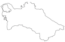 Контурна карта туркменістану