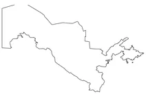 Контурна карта узбекистану
