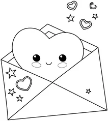 Конверт kawaii з листівкою