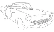 Конвертибл 1955 ford thunderbird