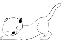 Кошеня, що потягується