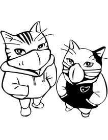 Коти-гангстери в масках