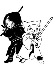 Коти косплеять джедаїв
