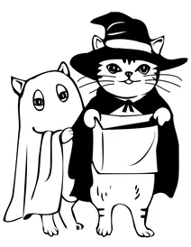 Коти в костюмах на хелловін