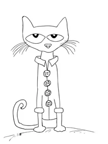 Котик піт у модному жакеті із чотирма гудзиками