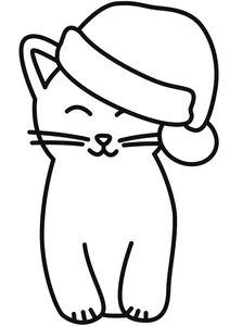 Котик в шапці санти