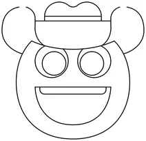 Ковбойський капелюх обличчя emoji
